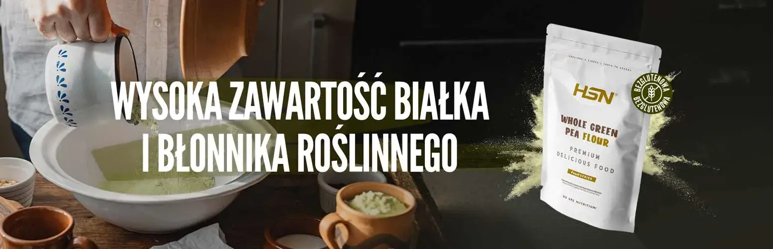 Mąka pełnoziarnista z zielonego groszku