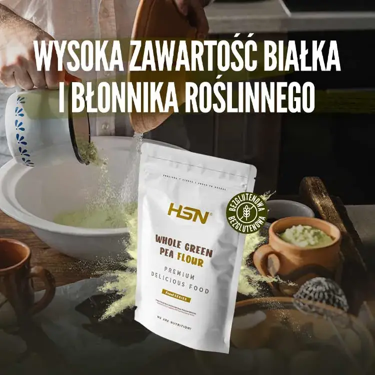 Mąka pełnoziarnista z zielonego groszku