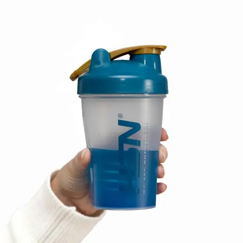 SHAKER HSN WE ARE NUTRITION! KULKA MIESZAJĄCA 400 ml PRZEZROCZYSTO-NIEBIESKI
