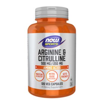 ARGININA & CYTRULINA 500 mg/250 mg - 120 veg caps ARGININA & CYTRULINA 500 mg/250 mg - 120 veg caps