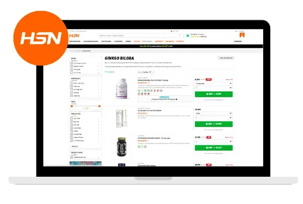 Ginkgo biloba supplements